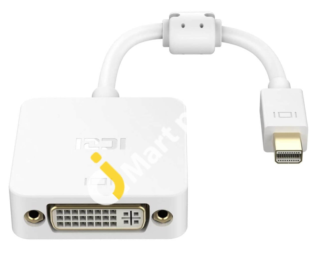 Iczi Gold-Plated Mini Displayport Male To Dvi Female Adapter (White) - Imported From Uk
