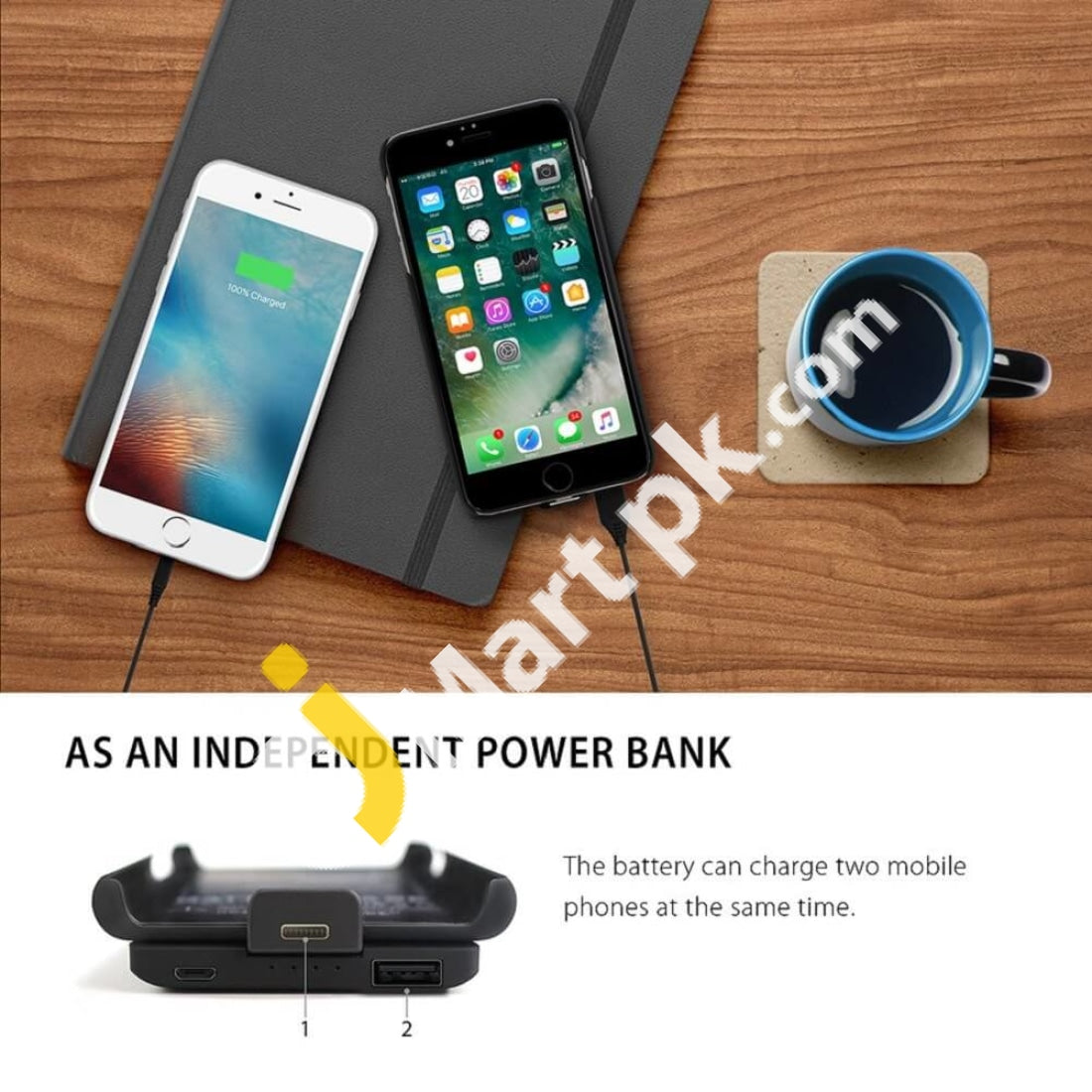 Bearshifu 4800Mah Iphone 7 Plus Detachable Battery Case Wireless Charging Extended Backup &