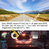 Car Dash Cam Ironpeas 1080P Dashboard Camera With Built-In Wifi G-Sensor 150° Wide-Angle Loop