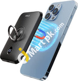 Iwalk Magnetic Wireless Power Bank 6000Mah Portable Charger With Finger Holder - Imported From Uk