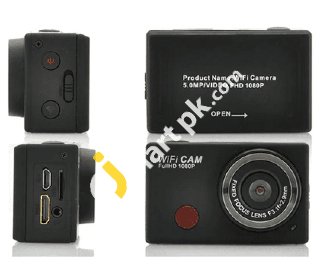 Sports Action Camera With Ir Remote 5Mp Hd 1080P Waterproof Built-In Wifi - Imported From Uk
