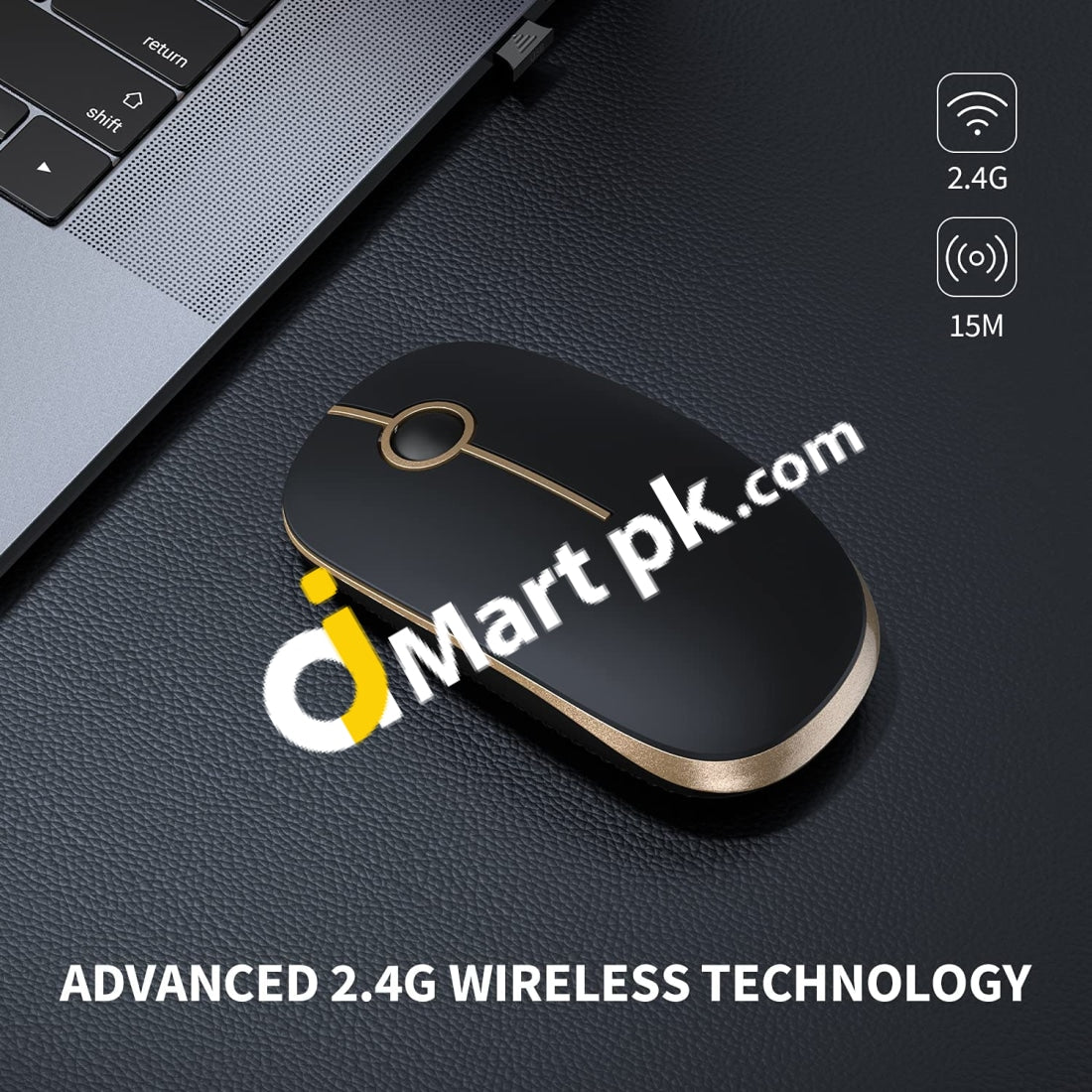 Jelly Comb Wireless Mouse 2.4G With Nano Receiver Silent & Smooth Basic Design 1600Dpi - Imported