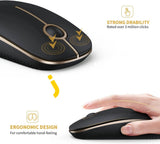 Jelly Comb Wireless Mouse 2.4G With Nano Receiver Silent & Smooth Basic Design 1600Dpi - Imported