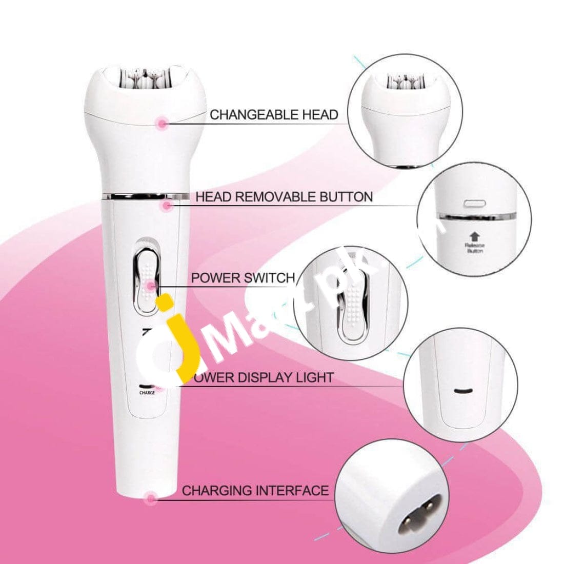 Keda Kd-199 Wet & Dry Epilator For Women - Imported From Uk