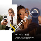 Kodak Ring Light Mini 4 Portable Usb C Rechargeable Clip On Dimmable Selfie With 3 Modes For Video
