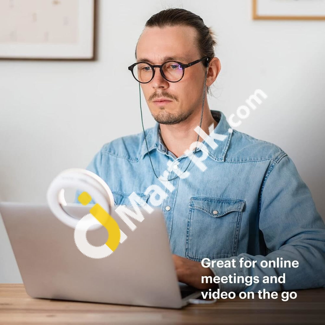 Kodak Ring Light Mini 4 Portable Usb C Rechargeable Clip On Dimmable Selfie With 3 Modes For Video