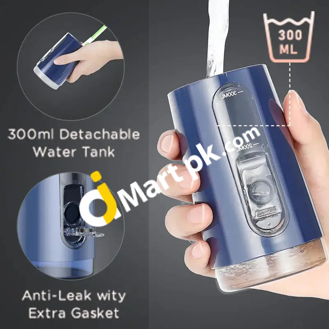 Liberex 300Ml Oral Irrigator Professional Rechargeable Dental With Oled Display 4 Modes Ipx7