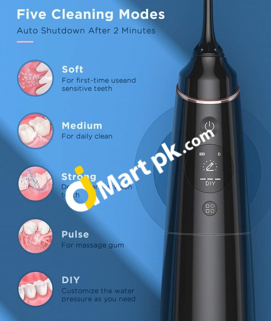 Liberex 300Ml Oral Irrigator Professional Rechargeable Dental With Oled Display 4 Modes Ipx7