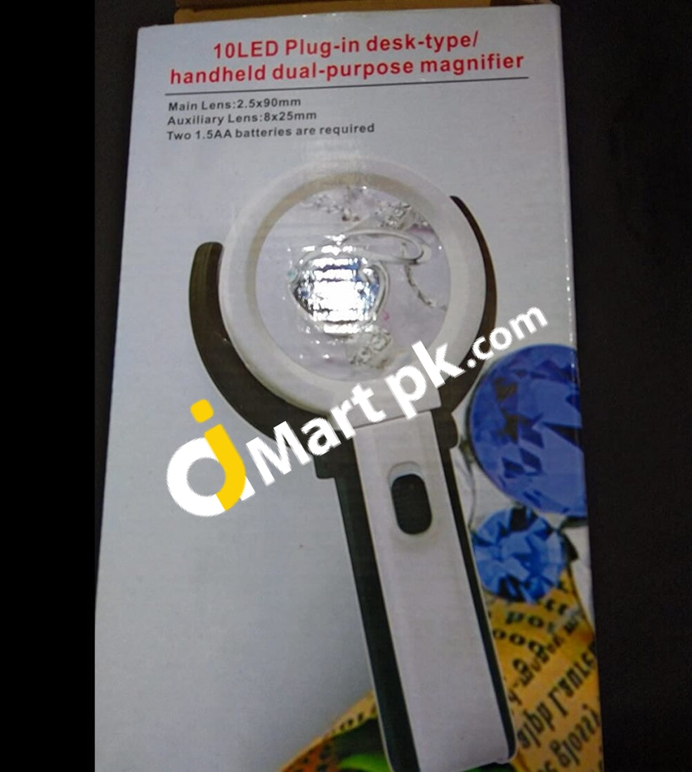 Magnifying Glass 2X 5X 10Led Lamp Table & Desk With Ultra Bright Led Light Hands Free Magnifier For