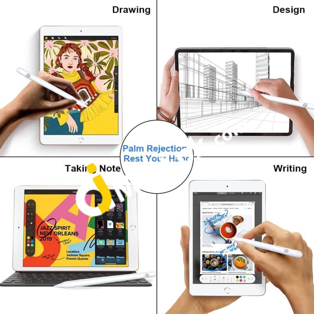 Mees Stylus Pen For Ipad 3Rd Gen With Palm Rejection Tilt Sensor Fine Point Smooth Pixel Level