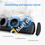 Megacra Soundbar 38-Inch 80 Watt 2.0 Channel Home Theater Bluetooth (Remote Control 3D Audio Mode 6