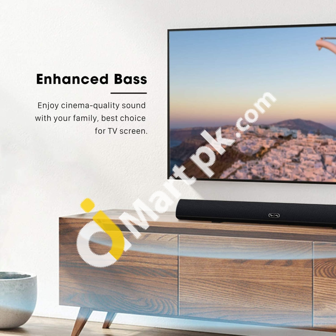 Megacra Soundbar 38-Inch 80 Watt 2.0 Channel Home Theater Bluetooth (Remote Control 3D Audio Mode 6