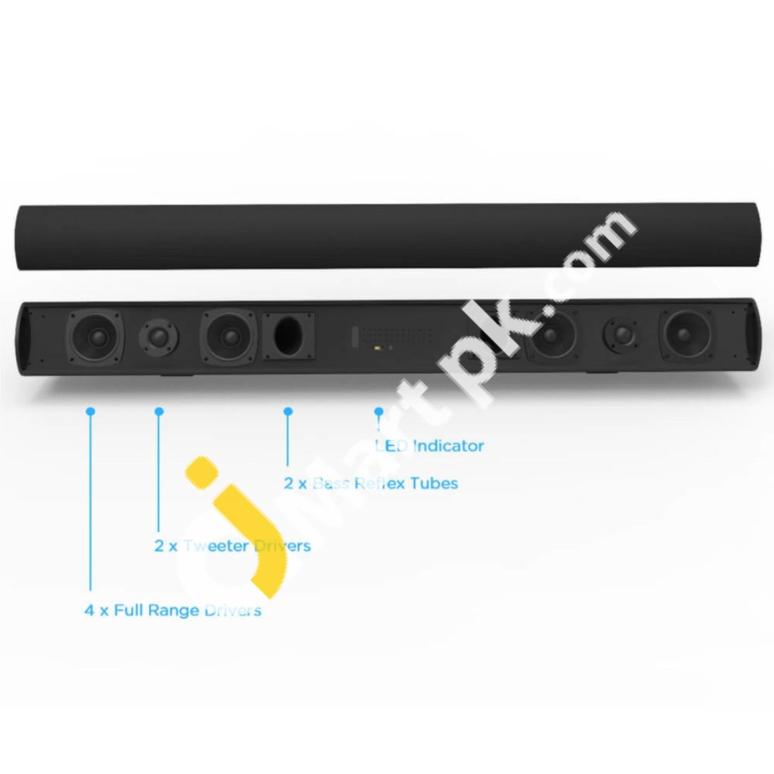Soundbar Megacra 38 80W 2.0 Channel Bluetooth Home Theater - Imported From Uk