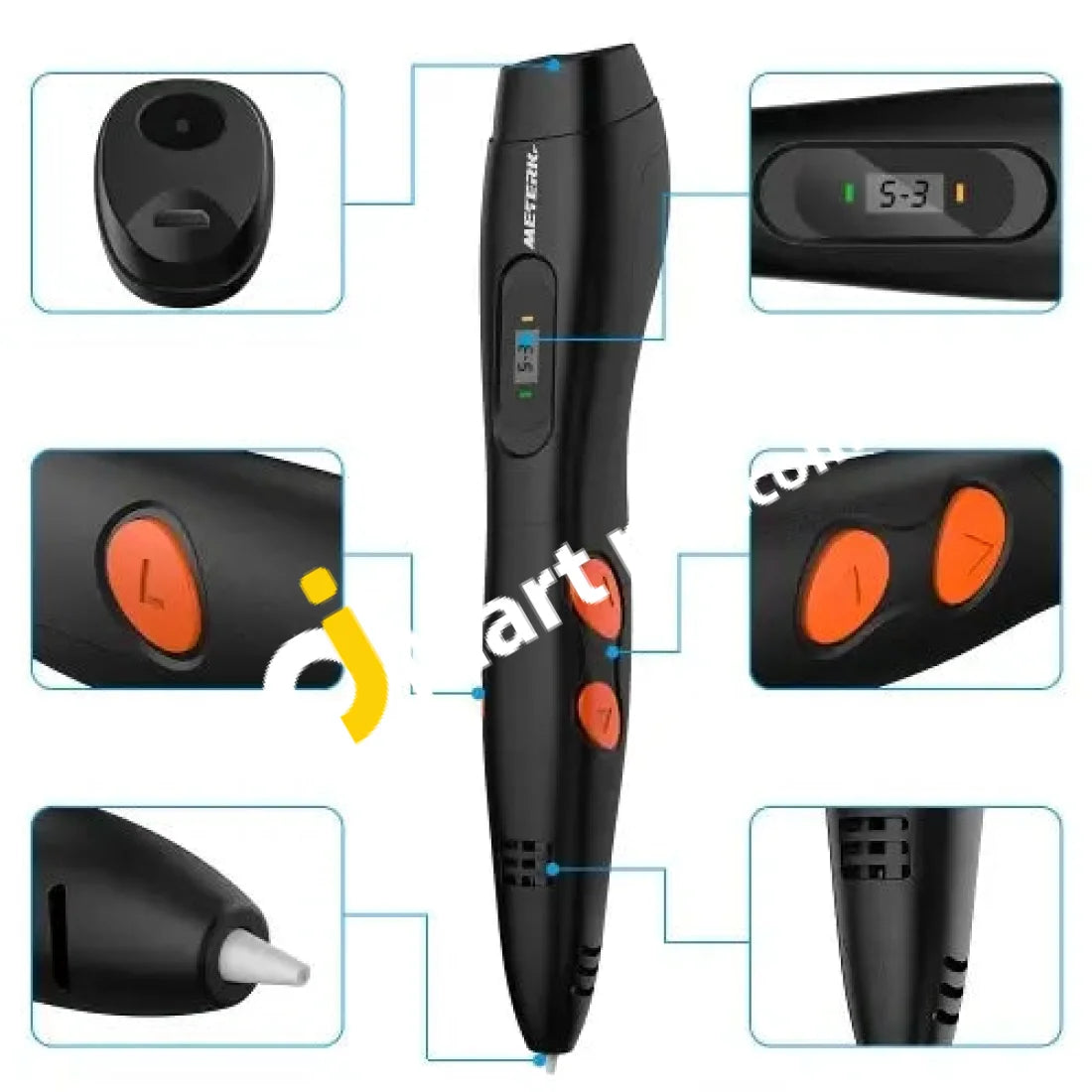 Meterk 3D Printing Pen Intelligent Doodler With Lcd Display & 16 Loops Of Filaments Imported From Uk