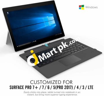 Moko Wireless Bluetooth Keyboard For Microsoft Surface Pro With Trackpad & 7-Color Led Backlit -