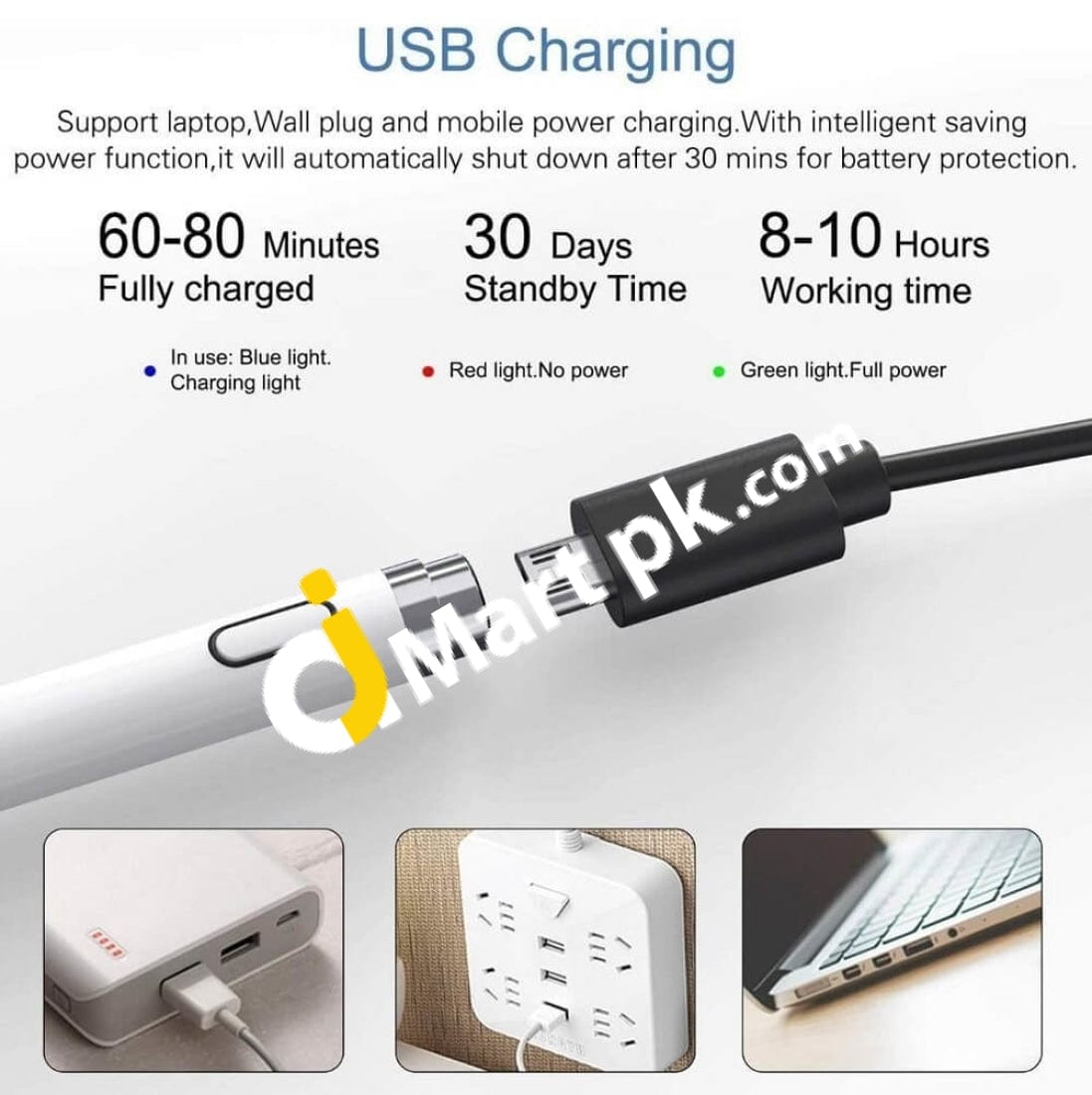 Mpio Active Stylus Pen With Dual Touch Function Rechargeable For Ipad Pro Air Mini Iphone. Cellphone