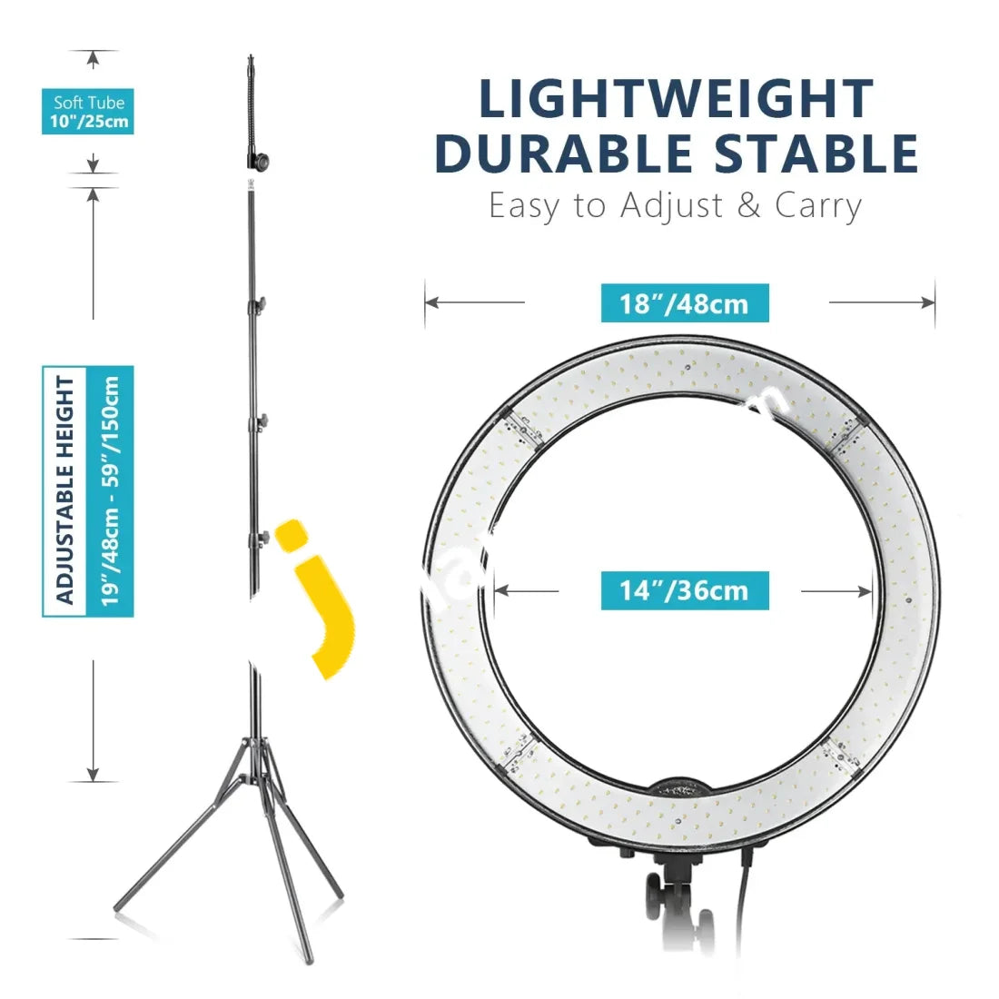 Neewer Rl-18 18 Inch Dimmable Led Ring Light With 78.7-Inch Tripod And 2X Filter Set - Imported From