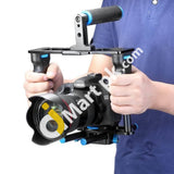 Neewer Dslr Cage C2 Video Film Kit Top Handle Dual Hand Grip Two 15Mm Rods Compatible With Canon