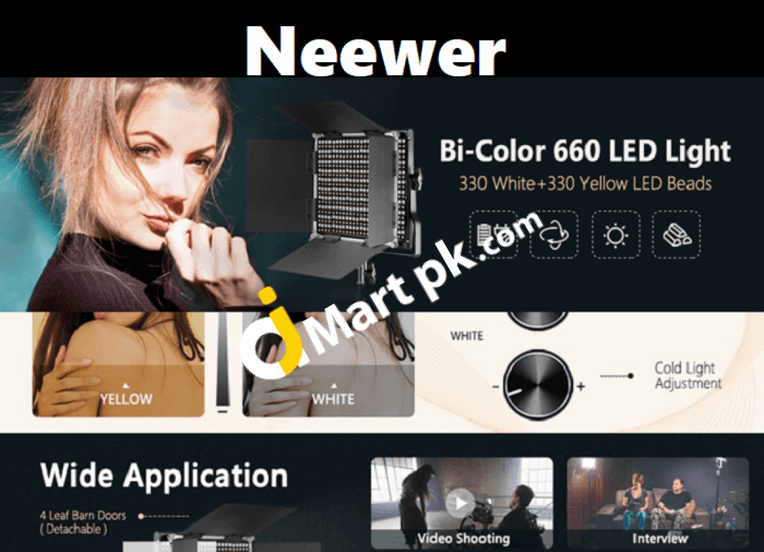 Neewer® 660 Led Dimmable Bi-Color Professional Video Photography Lighting Kit With U-Bracket