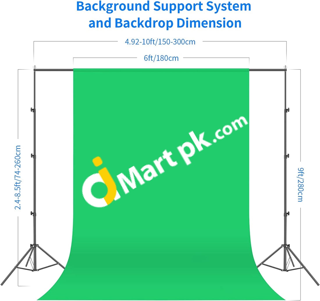 Neewer® Photography Backdrop Lighting Kit - 8.5X10Ft 800W 5500K Softbox Background Support System