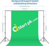 Neewer® Photography Backdrop Lighting Kit - 8.5X10Ft 800W 5500K Softbox Background Support System