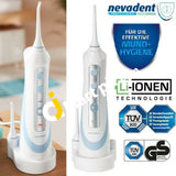 Nevadent® Professional Dental Water Jet Flosser Oral Irrigator 270ml with 3 Water Jet Settings For Effective Oral Hygiene (Made in Germany) - Imported from UK