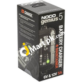Noco Genius5 5A Smart Car Battery Charger 6V & 12V Portable Automotive Maintainer Trickle Desulfator
