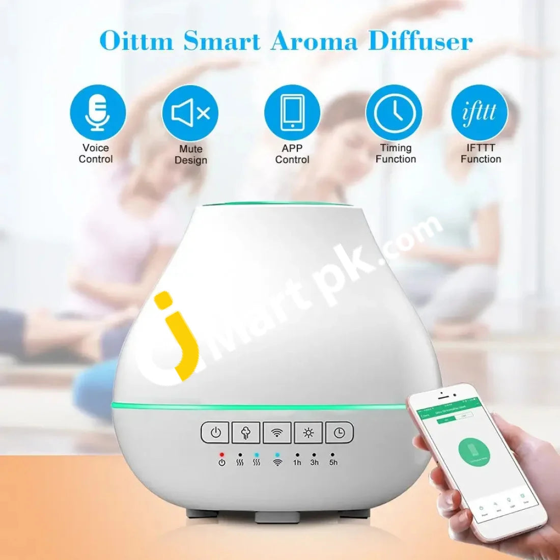 Oittm Smart Aroma Essential Oil Diffuser 200Ml Wifi Humidifier Works With Alexa & Google Home App