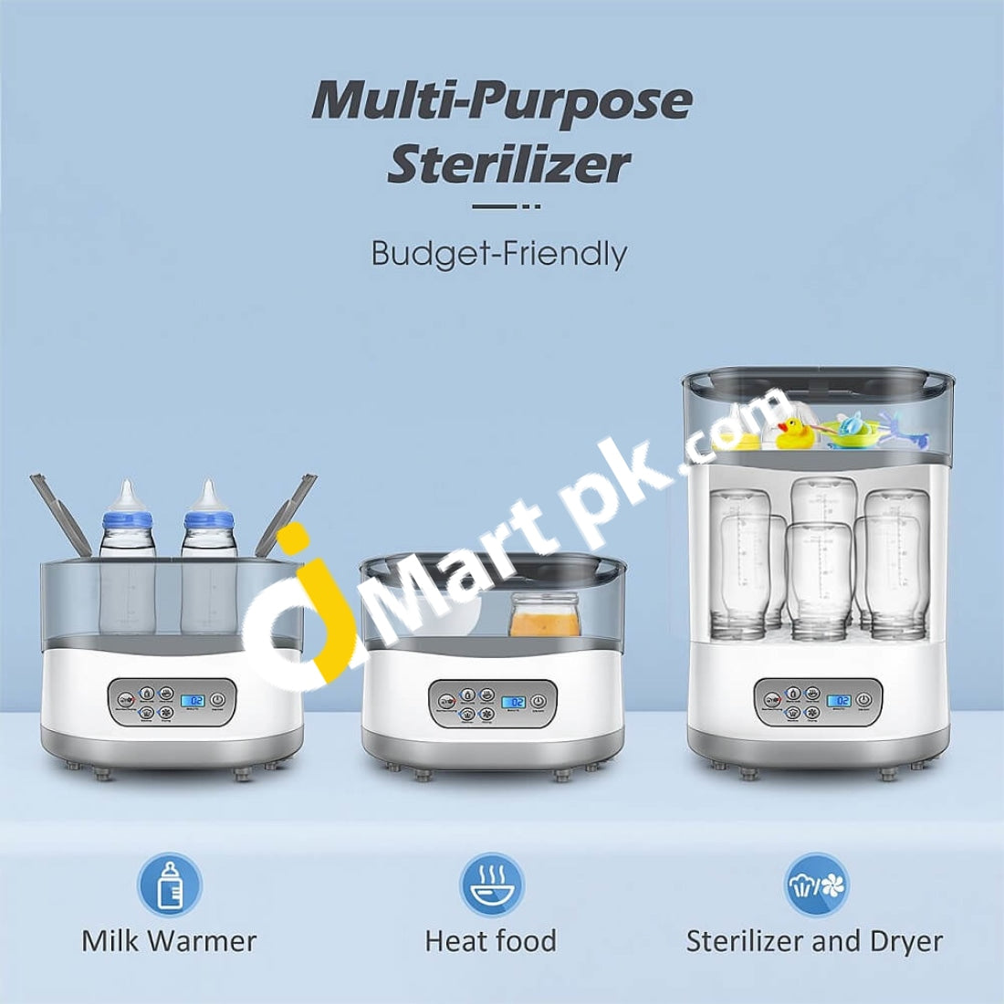 Omorc 600W Baby Bottle Sterilizer & Dryer Digital Lcd Display For Sterilizing Drying Warming Milk