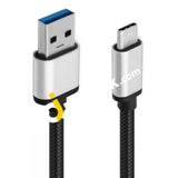 PECHAM 3M USB Type C Cable USB-C to USB-A Data Cable with Reversible Connector - Imported from UK