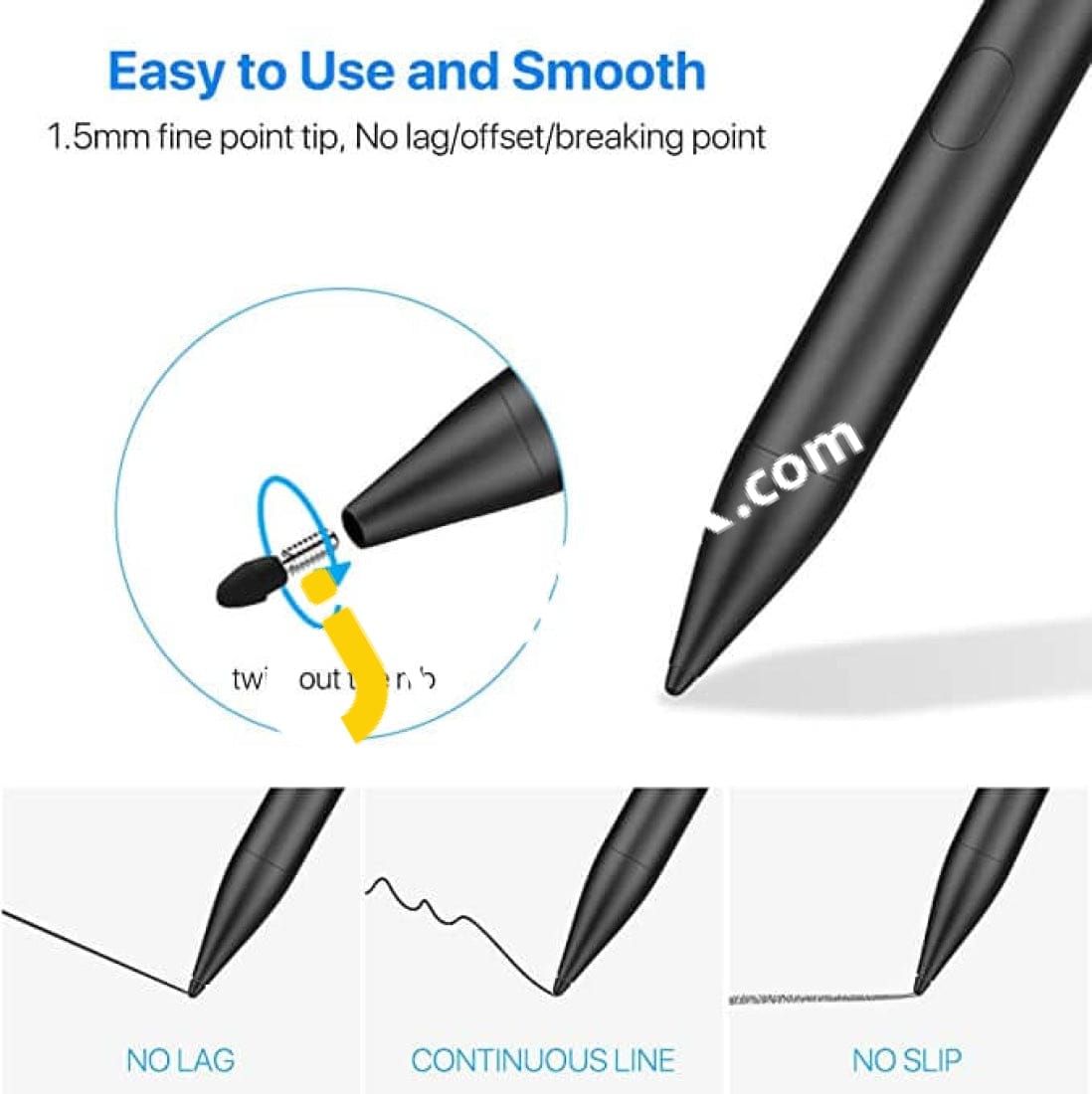 Penoval Stylus Pen For Ipad Active Pencil With Palm Rejection - Imported From Uk