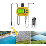 PH Meter PH-991 with Backlight, Durable Tester Acidimeter Tool Temp Monitor for Aquarium Swimming Pool Water High Accuracy Multifunction - Imported from UK
