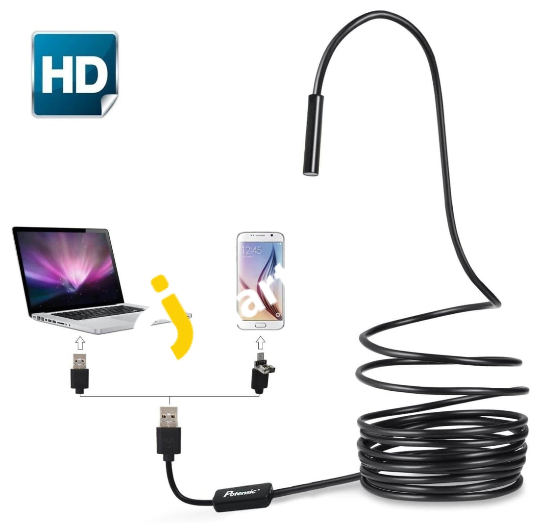 Potensic 2 In 1 Usb / Micro Megapixels Digital Endoscope Waterproof Camera With 6 Led Lights -