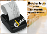 Koolertron 58mm Mini Portable Bluetooth Wireless Thermal Receipt Printer - Imported from UK