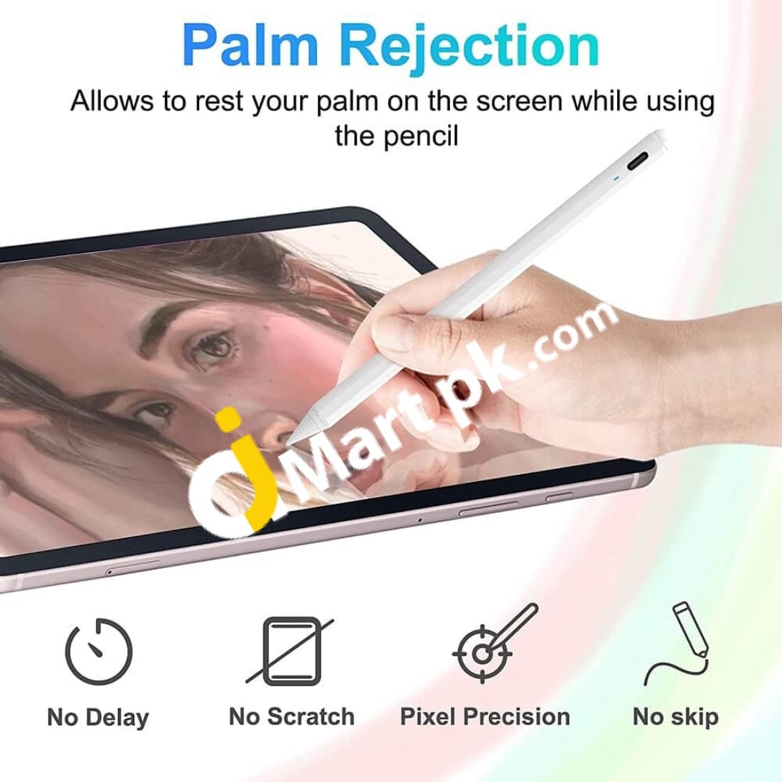 Sanfant Stylus Pen For Ipad With Button Switch & Palm Rejection - Imported From Uk
