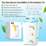 Satu Brown Ultrasonic Cool Mist Aroma Humidifier 3.5L Whisper-Quiet Aromatherapy Essential Oil