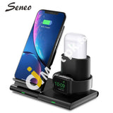 Seneo Wireless Charger, 3-in-1 Fast Charging Station Dock for iPhone Apple Watch AirPods Pro/2 Detachable Magnetic Charger Stand - Imported from UK