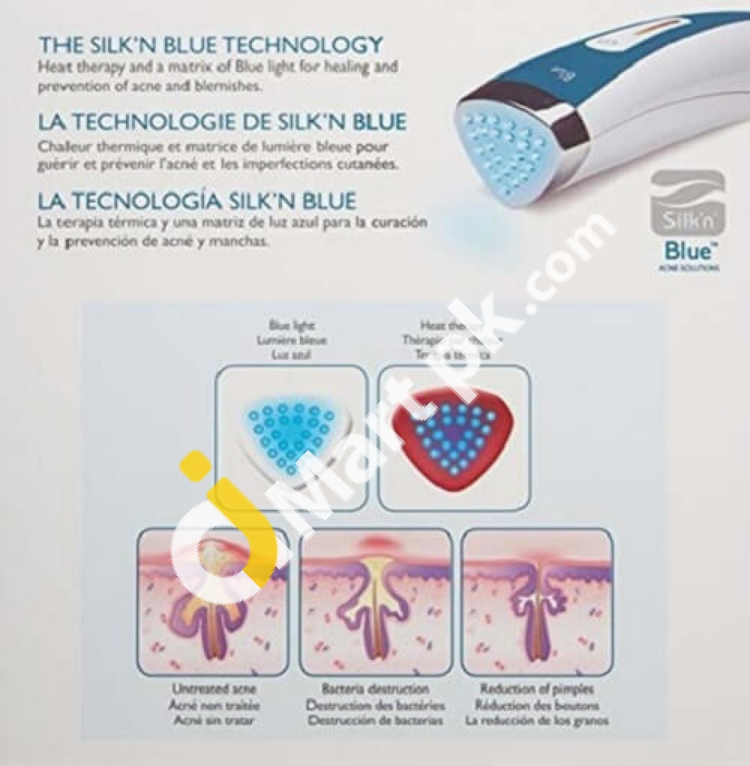 Silkn Blue Acne Treatment Device With Light Therapy - Imported From Uk