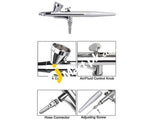 Single Action Airbrush 0.3Mm Nozzle Spray Gun For Makeup Cake Decoration Nail Painting Tattoo Hobby