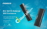 Ssd Enclosure Fideco Usb 3.1 Gen 2 10Gbps Type-C M.2 Sata Ngff - Imported From Uk