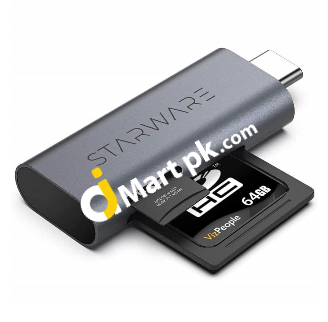 Starware Usb C To Sd/Microsd Card Reader 2-In-1 Usb-C (Thunderbolt 3) Portable For Macbook Galaxy