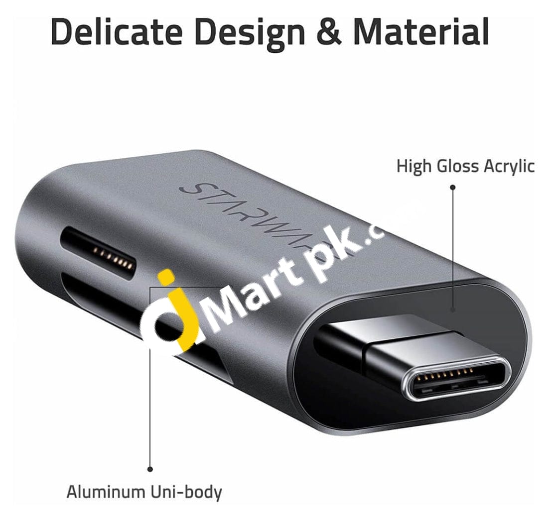Starware Usb C To Sd/Microsd Card Reader 2-In-1 Usb-C (Thunderbolt 3) Portable For Macbook Galaxy