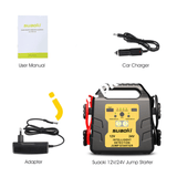 Suaoki G19 12V/24V 1000A 24000Mah Portable Car Jump Starter With Led Lights 5V/2.4A Phone Usb