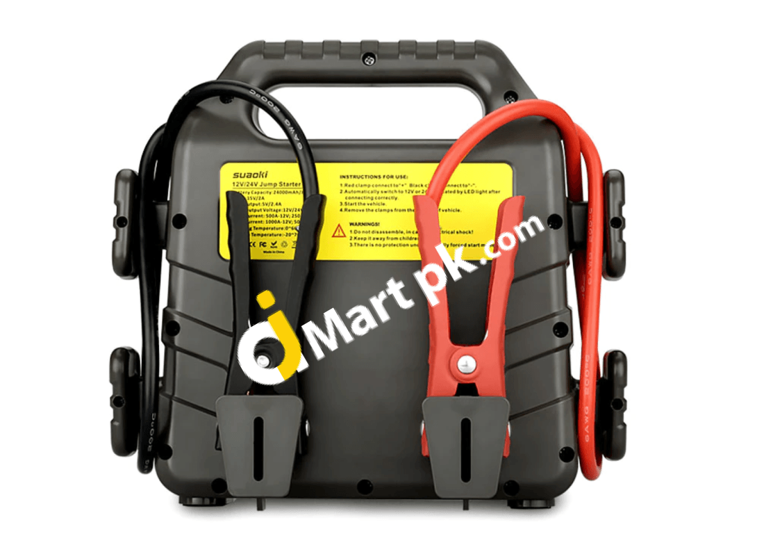 Suaoki G19 12V/24V 1000A 24000Mah Portable Car Jump Starter With Led Lights 5V/2.4A Phone Usb