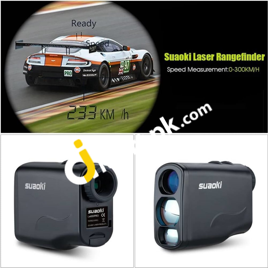Suaoki Golf Laser Rangefinder (Pro) 600M With Fog Horizontal Distance Height Speed Measurement &