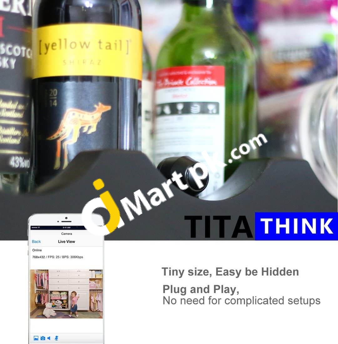 Titathink Tt520Pw 720P Hd Wireless Micro Hidden Pinhole Nanny Spy H.264 Network Ip Camera - Imported