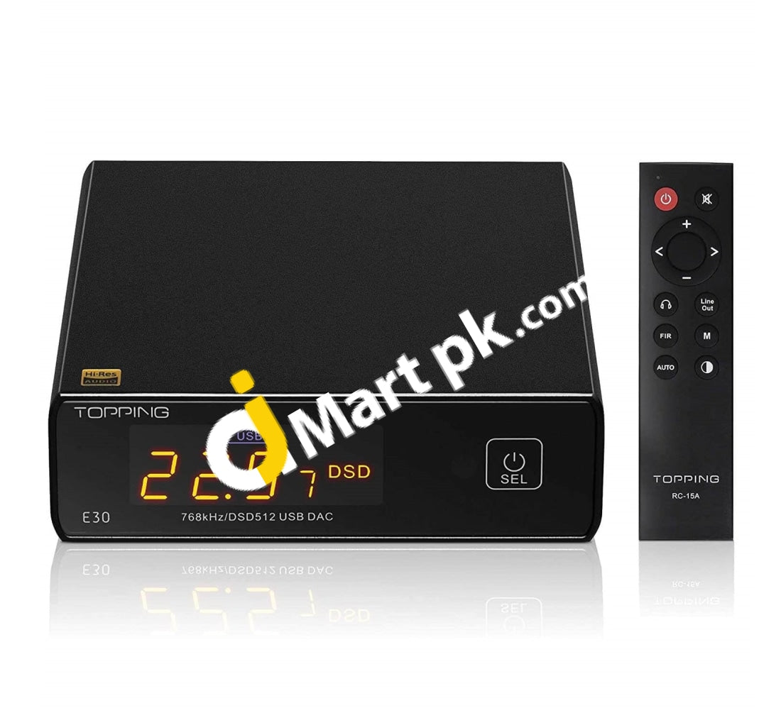 Topping E30 Mini Stereo Dac With Remote Control For Home Theater Game & Music - Imported From Uk