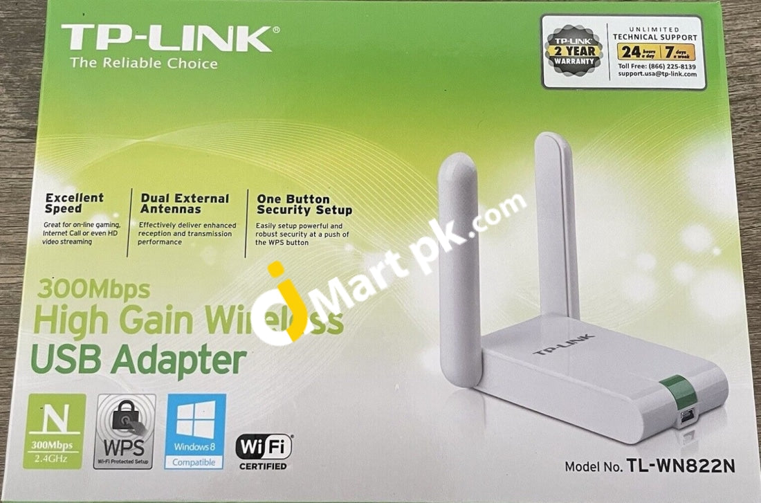 Tp-Link Tl-Wn822N 300Mbps High Gain Wireless Usb Adapter - Imported From Uk