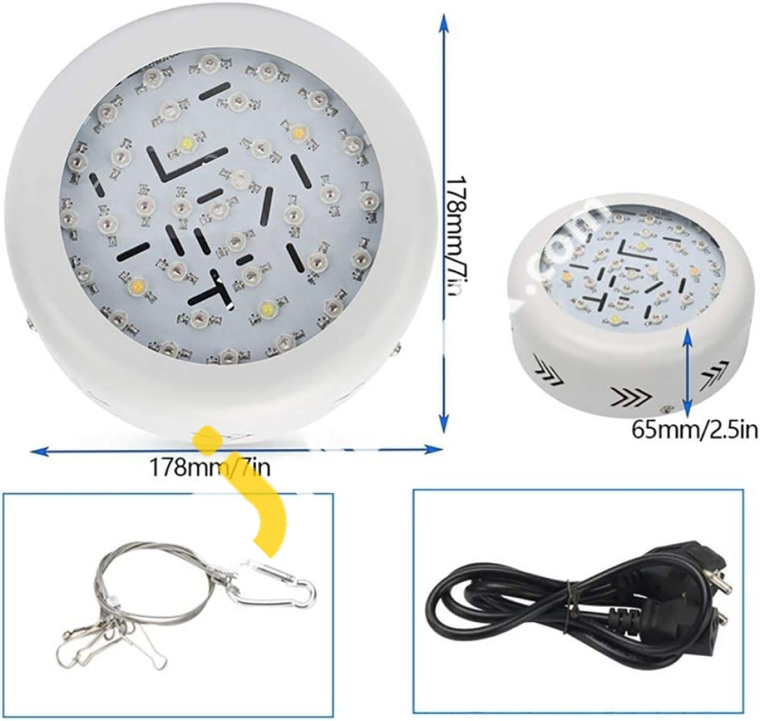 Ufo Led Grow Light 360W Full Spectrum Hydroponic Growing Lamp With Uv Ir For Indoor Plants Flowers &
