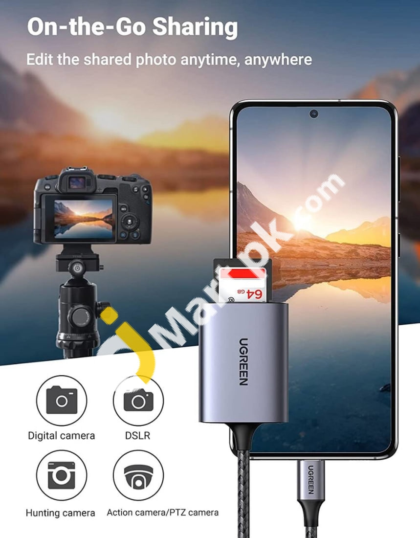 Ugreen Usb-C Sd Card Reader 2 In 1 Usb C Micro Memory For Tf Sdxc Sdhc Mmc Rs-Mmc Uhs-I Cards